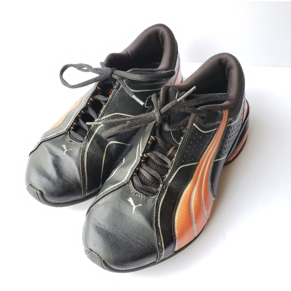 Puma 10 cell kids black & orange sneakers